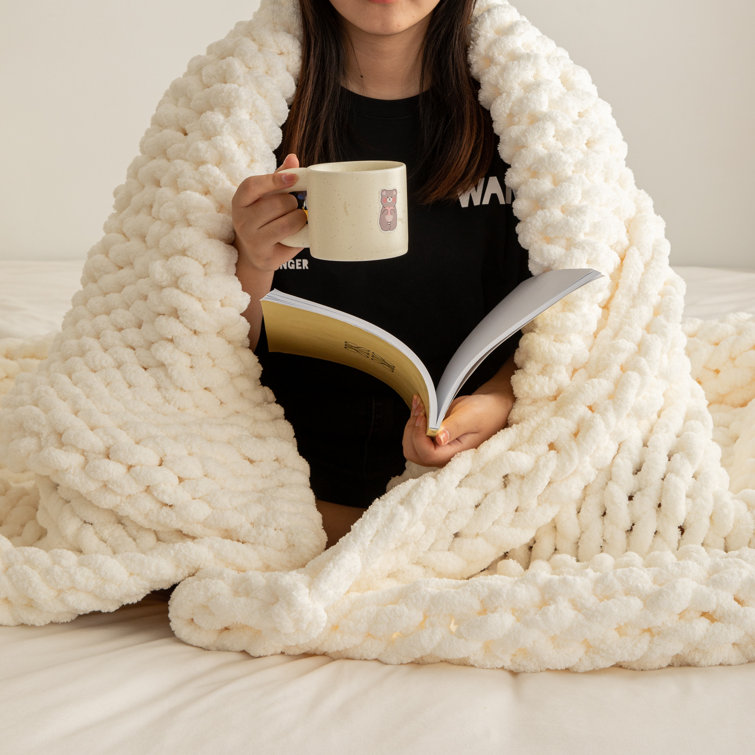 Chunky knit best sale blanket wayfair